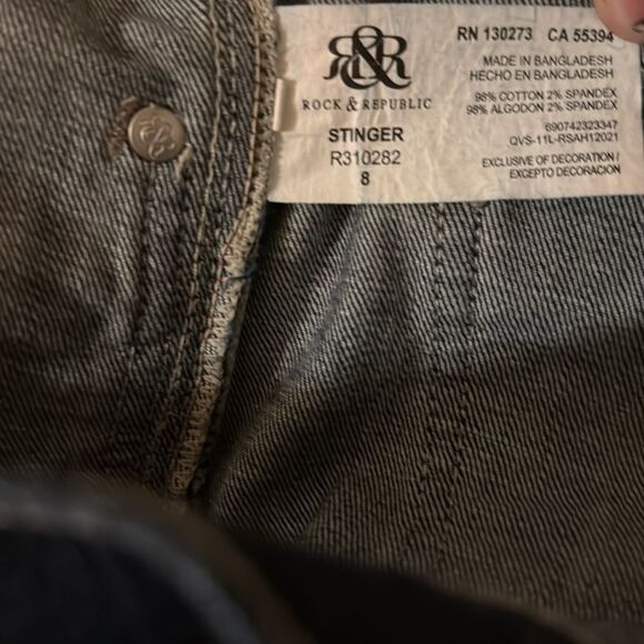 Rock & Republic Denim Shorts - Size 8 - Picture 4 of 5